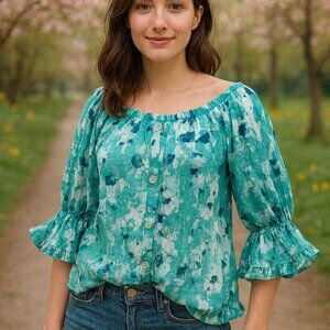 Willow Drive SZ‎ Large Cottage Spring Blouse
